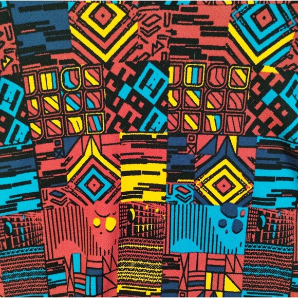 Circle Skirt Women's S Multicolor Knit Short Skater Graphic Bold Pull On - Picture 7 of 8